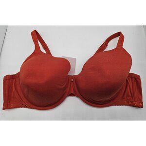 Savage X Fenty Bra Women's Size 46D Orange Scallop Logo T-Shirt Bra Underwire